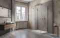 Radaway Essenza Pro Brushed Copper Kdj+S kabina 75x90x75cm lewa szczotkowana miedź 10097390-93-01L/10098075-01-01/10098075-01-01