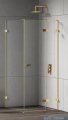 New Trendy Eventa Gold Shine kabina prysznicowa kwadratowa 100x100x200 cm prawa przejrzyste Złoty połysk EXK-4734