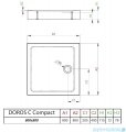 Radaway Doros C Compact Stone brodzik 80x80 kaszmirowy SDRC8080-05-84S