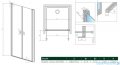 Radaway Nes 8 Dwd I drzwi wnękowe 90cm przejrzyste 10077045-01-01L/10077045-01-01R