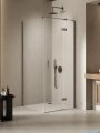 New Trendy Nesta Gunmetal Brushed kabina 90x80x200 cm prawa wspornik równoległy grafit szczotkowany/szkło przejrzyste K-4733