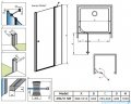 Radaway Eos DWJ II drzwi prysznicowe 100 prawe przejrzyste 13799442-01R