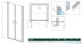 Radaway Nes 8 Black Dwd I drzwi wnękowe 70cm czarny mat/szkło przejrzyste 10077035-54-01L/10077035-54-01R
