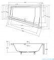Besco Intima Duo 180x125cm wanna asymetryczna prawa + obudowa + syfon #WAID-180-NP/#OAP-180-INT/19975