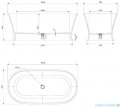 Omnires Classica M+ wanna wolnostojąca 160x79 cm biały mat CLASSICAWWBM