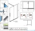 Radaway Furo kabina Walk-in 80x200cm prawa szkło przejrzyste 10106438-01-01R/10110394-01-01
