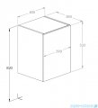 Roca Kwadro moduł boczny z drzwiami 40x38x53 cm ORZECH LINCOLN A857974540