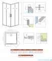 Radaway Idea Kdd Brushed GunMetal kabina 90x75cm szczotkowany grafit 387060-92-01L/387066-92-01R