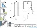 Radaway Torrenta DWJ drzwi wnękowe 100 prawe przejrzyste 132020-01-01