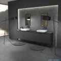 Oristo Siena szafka z umywalką 120x50x46 czarny mat OR45-SD2S-120-8/UME-AM-120-92-C