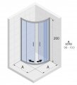 Riho Hamar 2.0 R309 kabina prysznicowa półokrągła 100x100cm przejrzyste G007003120