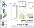 Radaway Torrenta KDJ kabina prysznicowa 120x80 prawa przejrzyste wspornik krzyżowy 133212-01-01R/1330080-01-01