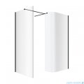 Excellent Vidoq walk-in kabina prysznicowa gięta, ścianka prosta 120cm, ścianka gięta 83cm czarny mat KAEX.1507.K.1200.0830.BL