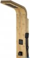 Corsan Bao panel natryskowy z termostatem czarny drewno bambusowe B-022TBC