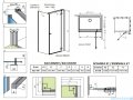 Radaway Essenza Kdj Brushed Nickel kabina 100x120cm prawa szczotkowany nikiel 1385040-91-01R/1384054-01-01