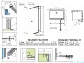 Radaway Essenza Kdj Brushed GunMetal kabina 120x70cm prawa szczotkowany grafit 1385042-92-01R/1384048-01-01