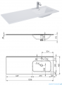 Elita Split szafka z umywalką 120x63x46cm czarny mat 168179/145965