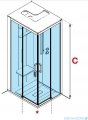 Novellini Skill 2A kabina z hydromasażem lewa gołębi szary 120x90 SKIA290ST1F-1AN2