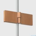 New Trendy Nesta Copper Brushed kabina 90x80x200 cm prawa wspornik równoległy miedź szczotkowana/szkło przejrzyste K-4627