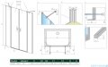 Radaway Nes Black Dwd II drzwi wnękowe 160cm W1 czarny mat/szkło przejrzyste 10037103-54-01/10041057-54-01