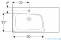 Geberit Xeno 2 Umywalka ścienna z półką po prawej stronie 90x48 cm KeraTect 500.533.01.1