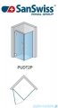 SanSwiss Pur PUDT2P Ścianka boczna 70cm profil chrom szkło przejrzyste PUDT2P0701007 