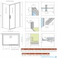 Radaway Idea Kdj Brushed Nickel kabina 120x120cm prawa szczotkowany nikiel 387042-91-01R/387054-91-01L