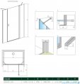 Radaway Nes Dwjs drzwi wnękowe 120cm prawe szkło przejrzyste 10038120-01-01R