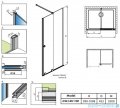 Radaway Furo Black DWJ RH drzwi prysznicowe 100cm prawe szkło przejrzyste 10107492-54-01RU/10110510-01-01