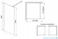 Sanplast Exa Line P/EXA LINE Kabina walk-in 100x200 cm czarny matowy 600-540-1440-59-401