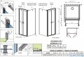Radaway Eos DWD+S kabina prysznicowa 80x70 przejrzyste 13799490-01/13799448-01