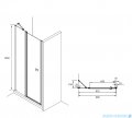 Roca Capital drzwi prysznicowe 100x195cm przejrzyste AM4610012M