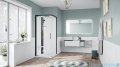 Novellini Glax 1 2.0 kabina z sauną parową 90x90 lewa czarna G21GF90ST5-1HH