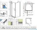 Radaway Almatea Kdj Kabina kwadratowa 80x80 Lewa szkło brązowe 32112-01-08NL