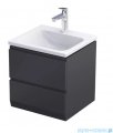 Oristo Brylant szafka podumywalkowa wisząca 49x50x45 czarny mat OR36-SD2S-50-8-V3