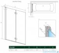 Radaway Nes Pnd I Brushed Gold parawan nawannowy 100cm lewy szczotkowane złoto 10010100-99-01L
