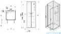 Sanplast Basic Complete KCDDp/BASIC-SHP+Bza kabina czterościenna kompletna 90x90x202 cm przejrzysta 602-460-2430-01-4H0