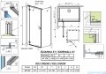 Radaway Essenza Kdj kabina 80x110cm lewa szkło przejrzyste 1385043-01-01L/1384053-01-01