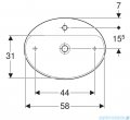 Geberit VariForm Umywalka owalna z półką bez przelewu 60x45cm 500.773.01.2