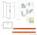 Radaway Idea Kdj Brushed Gold kabina 160x70cm lewa szczotkowane złoto 387046-99-01L/387048-99-01R