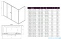 Radaway Ścianka Vesta S65 szkło fabric 204065-06