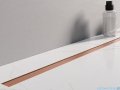 New Trendy Visio Slim Copper odpływ liniowy z rusztem szczotkowanym w kolorze miedzi 100x3,2 cm OL-0100