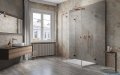 Radaway Essenza Pro Brushed Copper Kdj+S kabina 100x110x100cm lewa szczotkowana miedź 10097311-93-01L/10098100-01-01/10098100-01-01