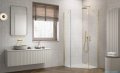 Radaway Essenza Gold Ptj kabina pięciokątna 90x80cm prawa szkło przejrzyste 1385010-09-01R/1385053-01-01