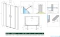 Radaway Nes DWD II drzwi wnękowe 190cm W2 szkło przejrzyste 10037093-01-01/10041097-01-01