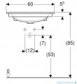 Geberit One Umywalka meblowa z otworem na baterię 60x48cm KeraTect 505.010.01.1