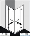 Kermi Tusca wejście narożne, jedna połowa, lewa, szkło przezroczyste KermiClean, profil srebro 80x200cm TUEPL08020VPK