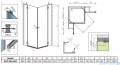Radaway Torrenta Kdd kabina 80x80 szkło grafitowe + Brodzik Delos C + Syfon 32262-01-05N