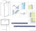 Radaway Essenza Pro Brushed Copper Kdj+S kabina 100x90x100cm prawa szczotkowana miedź 10097390-93-01R/10098100-01-01/10098100-01-01
