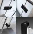 Radaway Essenza Black Kdj kabina 100x70cm lewa szkło przejrzyste 1385040-54-01L/1384048-01-01